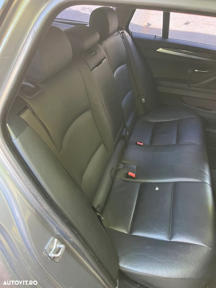 Interior complet piele negru Bmw Seria 5 F11 break non facelift 2011 semi electric incalzire Europa - 19