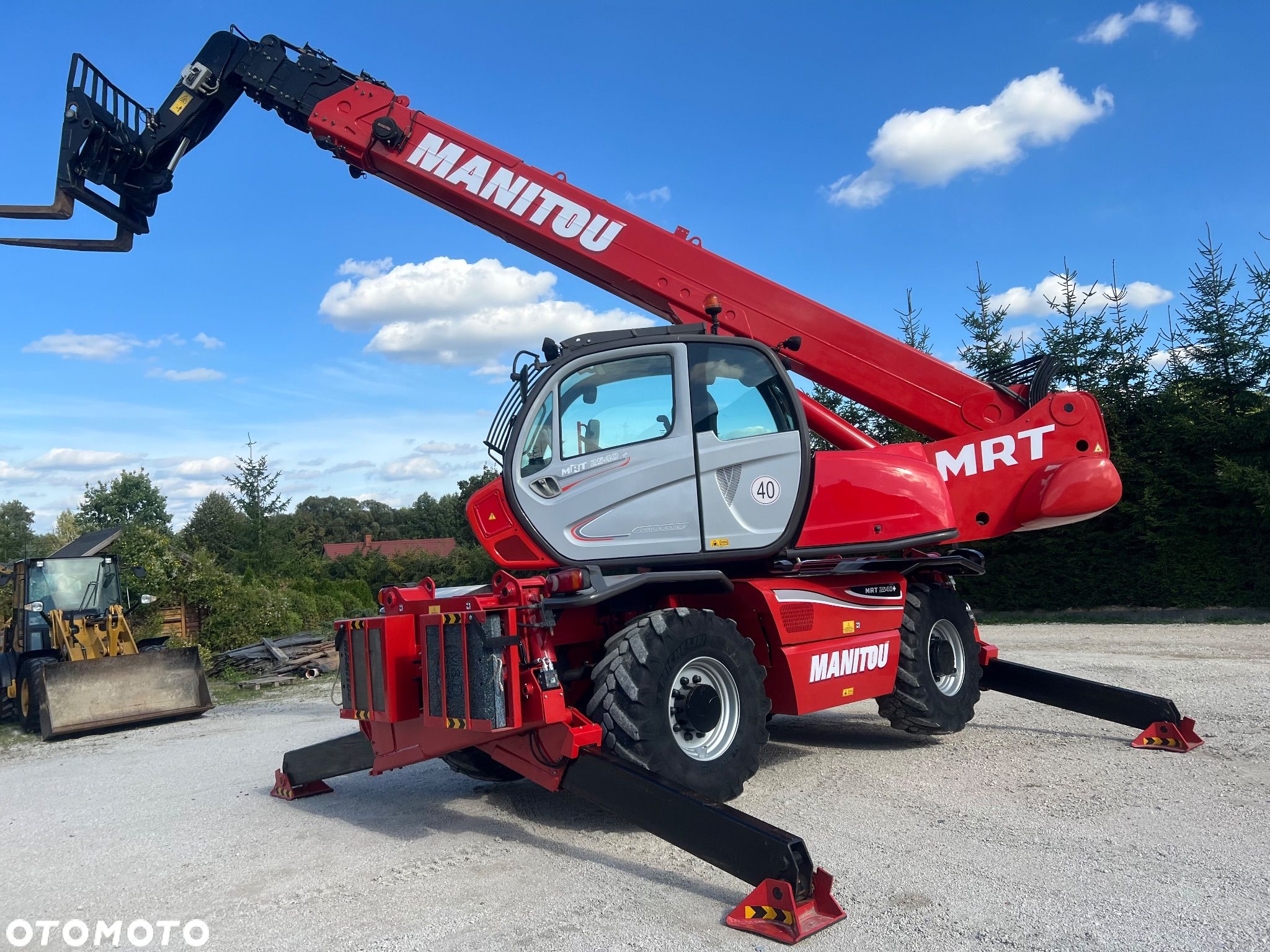 Manitou MANITOU ŁADOWARKA ROTO  widły  Manitou MRT 2540 Privilege Plus PILOT obrotowa 360 dodatkowa hydraulika  2150 2540 1840 2550 wys 24,6m zasięg 17.5 tony silnik MERCEDES opony Michelin 110kw ks.serw 2015r 1 wł manitka roto ładowarka obrotowa - 1