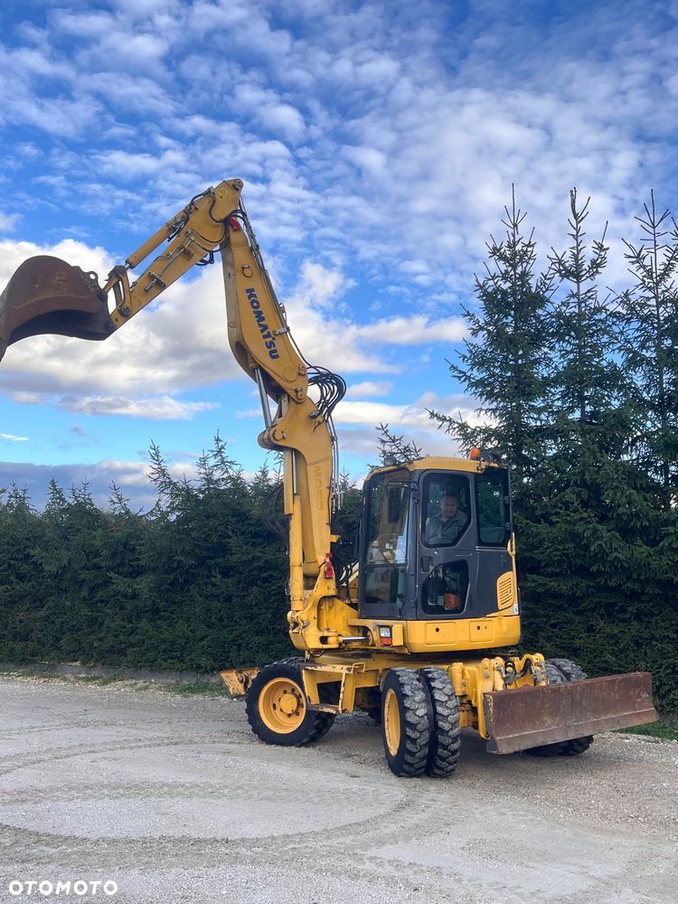 Komatsu Koparka kołowa KOMATSU 10ton PW98MR-8 4x4x4 plug podpory KLIMA 30km/h ramie Long 3xłamane skrętne 2012r bez DPF i ADBLUE 4cyl dodatk wyjścia hydr 51Kw 2osie skrętne pług stopy Cat TEREX Liebherr Wacker Pw 98 mr 8 11 prosto z importu - 18