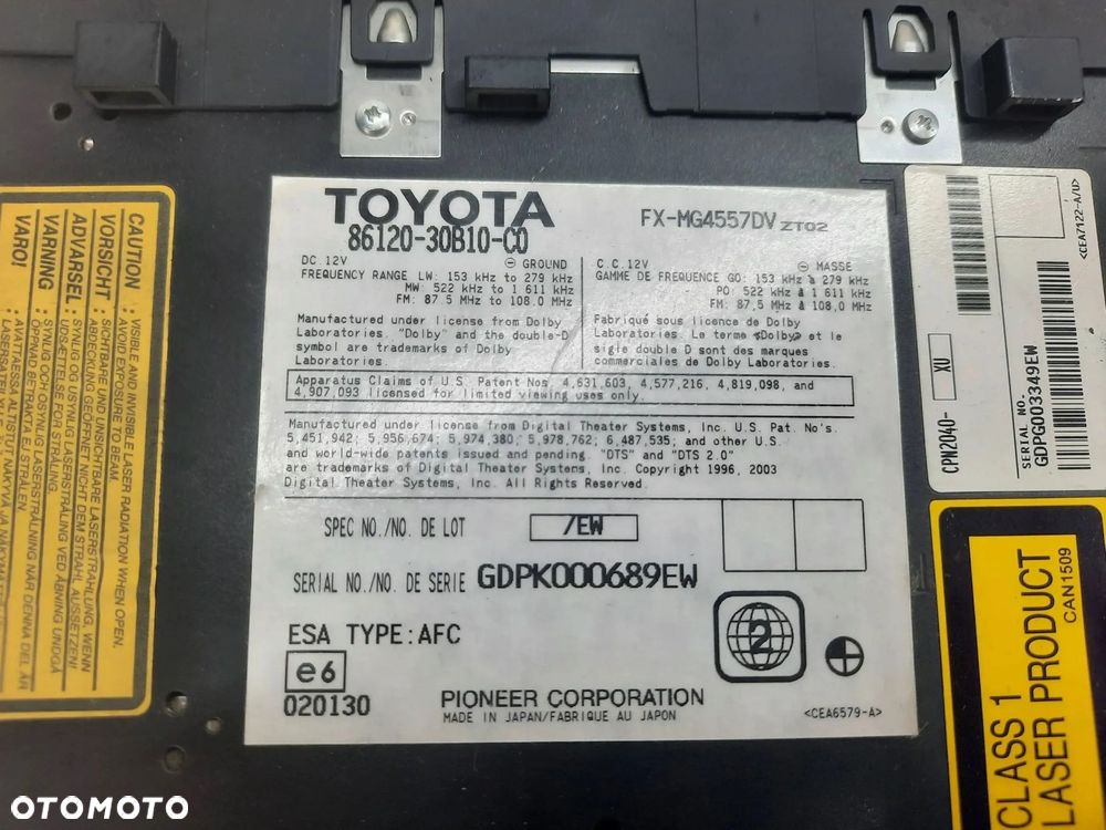 RADIO RADIOOTWARZACZ LEXUS GS III GS 300 450 86120-30B10 - 6