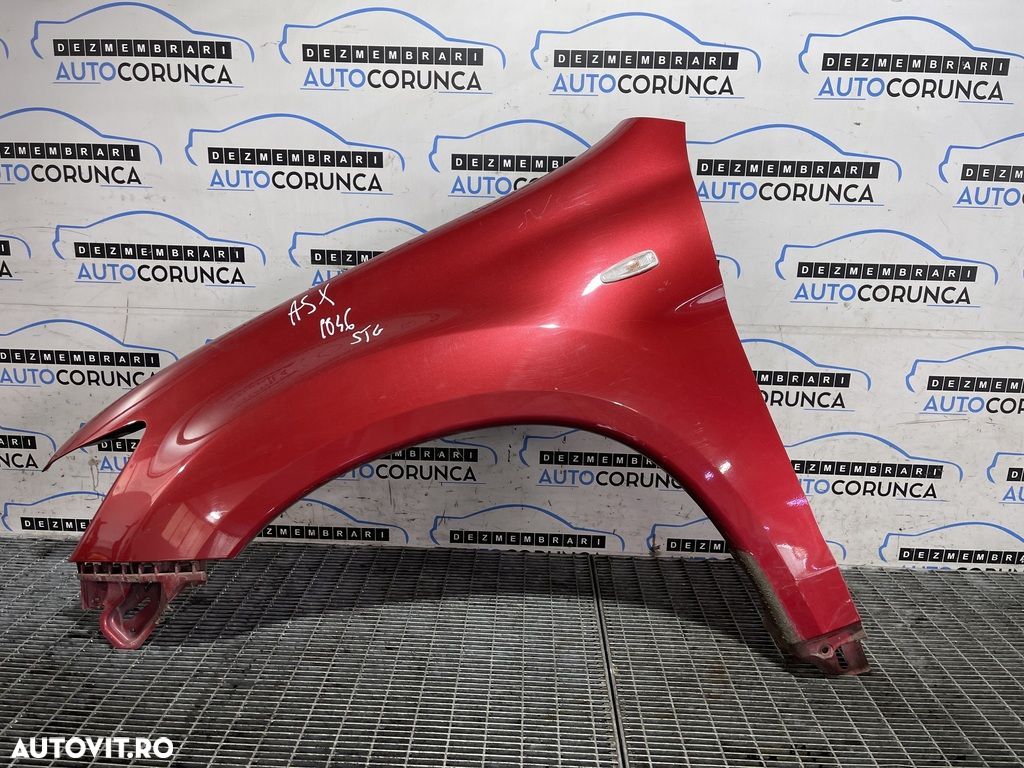 Aripa Stanga Fata Mitsubishi ASX 2010 - 2012 4 Usi ROSU (1046) ZGÂRIATA - 1