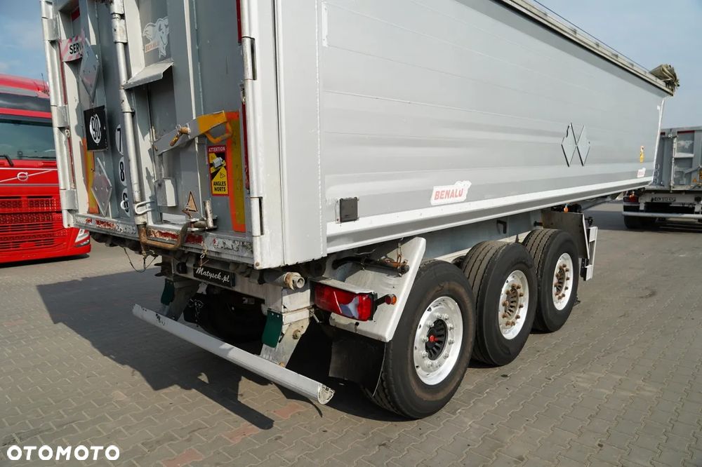 Benalu WYWROTKA / 29 m3 / ALUMINIOWA / OŚ PODNOSZONA / WAGA: 5 000 KG / ALUFELGI / SAF / PLANDEKA ELEKTRYCZNA / SPROWADZONA - 13