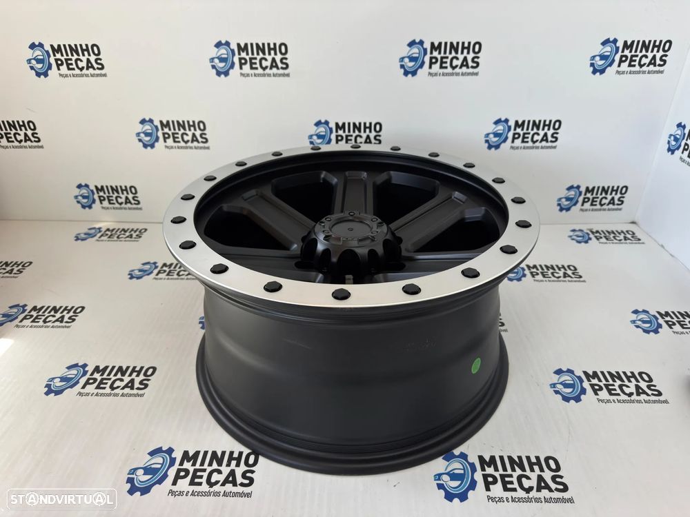 Jantes Fuel Look 4x4 em 17 (6x139.7) Preto Matt e Aba Polido - 7