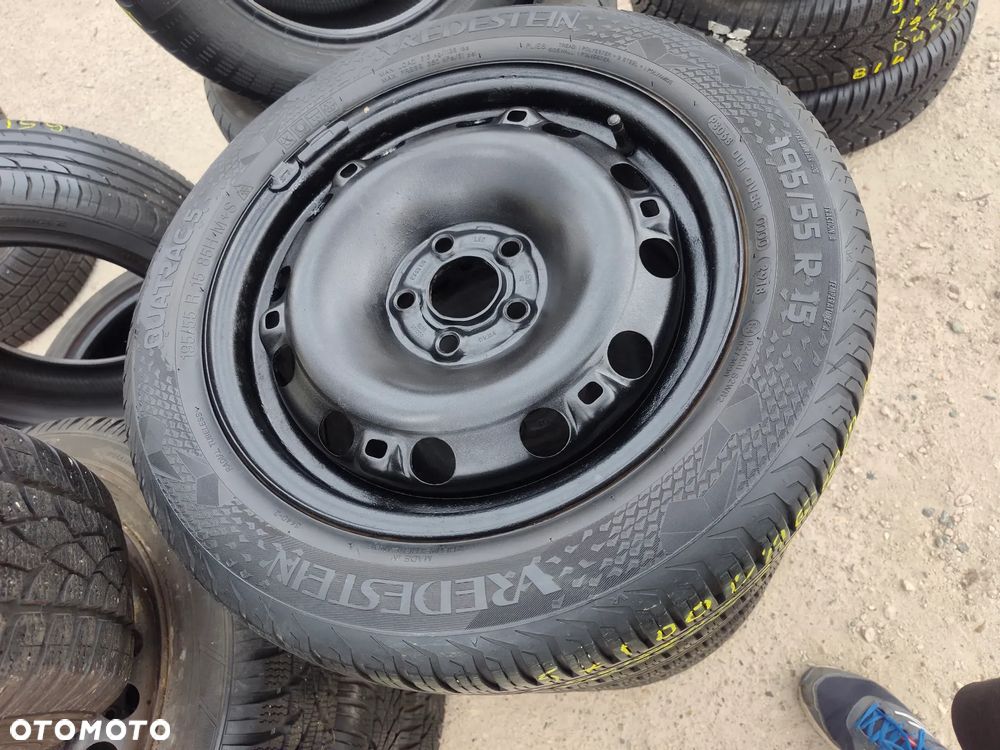 5x100 Felgi Stalowe Stal 15 Koła Całoroczne Wielosezonowe SKODA FABIA PRAKTIK ROOMSTER RAPID SEAT IBIZA CORDOBA TOLEDO IV 4 VW FOX POLO Legnica ALU-RAD 195/55 6,5mm - 1