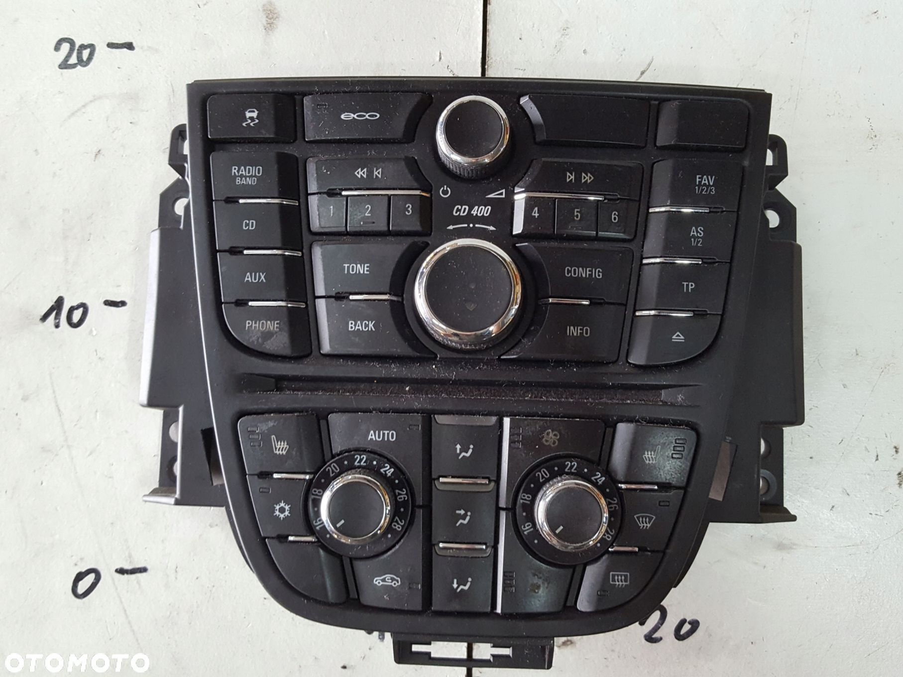 OPEL ASTRA IV J 09-11r PANEL RADIA KLIMATYZACJI 13346050 13343708 - 1