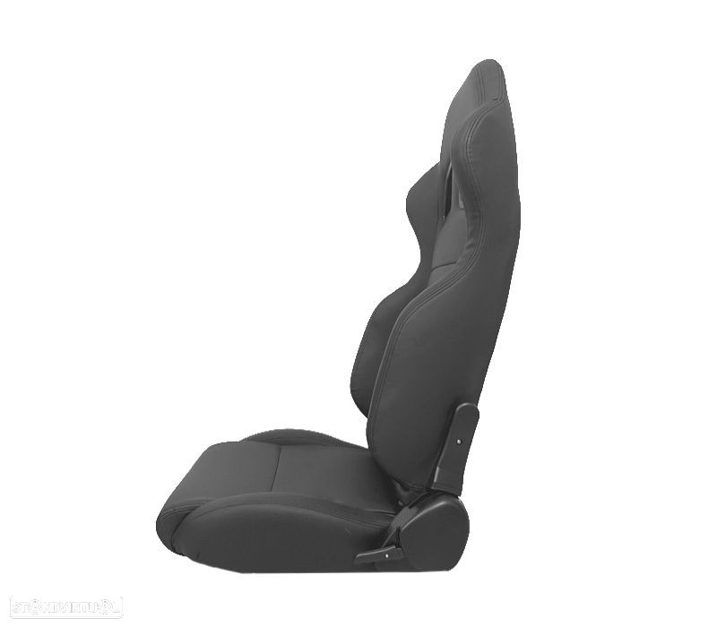 BANCO DESPORTIVO SEMI-BAQUET UNIVERSAL LOOK SPARCO PELE PRETA - 3