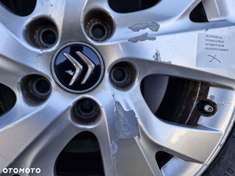 CITROEN C4 PICASSO 2 II FELGI ALUMINIOWE ALUFELGI 16 CALI 5x108 6.5J ET47 9677089777 - 5