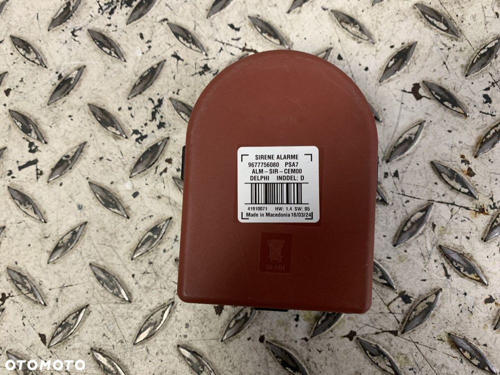 NOWA ORYGINALNA SYRENA ALARMU PEUGEOT CITROEN JEEP OPEL DS 9677756080 - 2