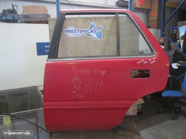 Porta POR1611 HYUNDAI PONY 1992 5P VERMELHO TE - 1