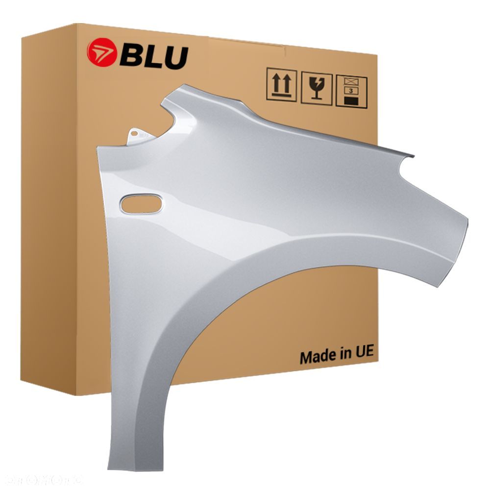 BLU Błotnik VOLKSWAGEN VW UP! LA7W prawy srebrny 2012-2016 przód ReflexSilber