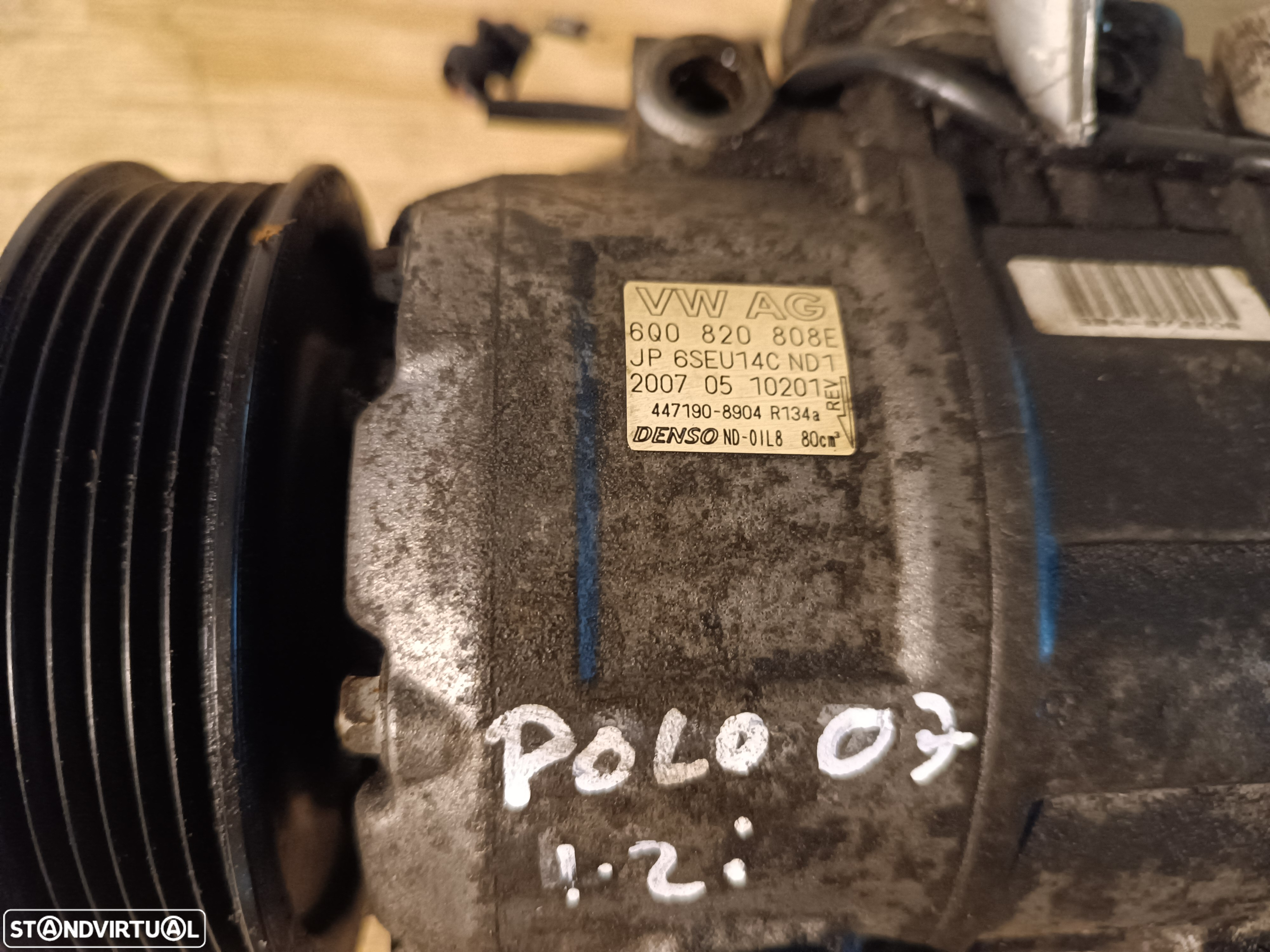 COMPRESSOR AC VOLKSWAGEN POLO 9N / SEAT IBIZA 6L 6J 6Q0820808E 6Q0820808D 6Q0820808 - 2