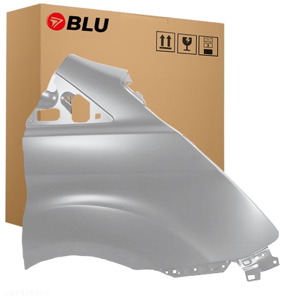 BLU Błotnik FORD TRANSIT TOURNEO CUSTOM I O3 03 prawy srebrny 2013-2017 przód MoondustSilver