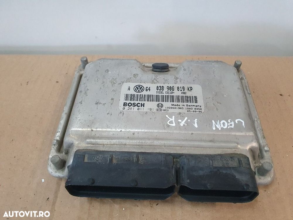 Calculator ECU motor  SEAT LEON 1M1 1999 - 2006 1.9 TDI AXR BOSCH 0281011191 038906019KP - 1