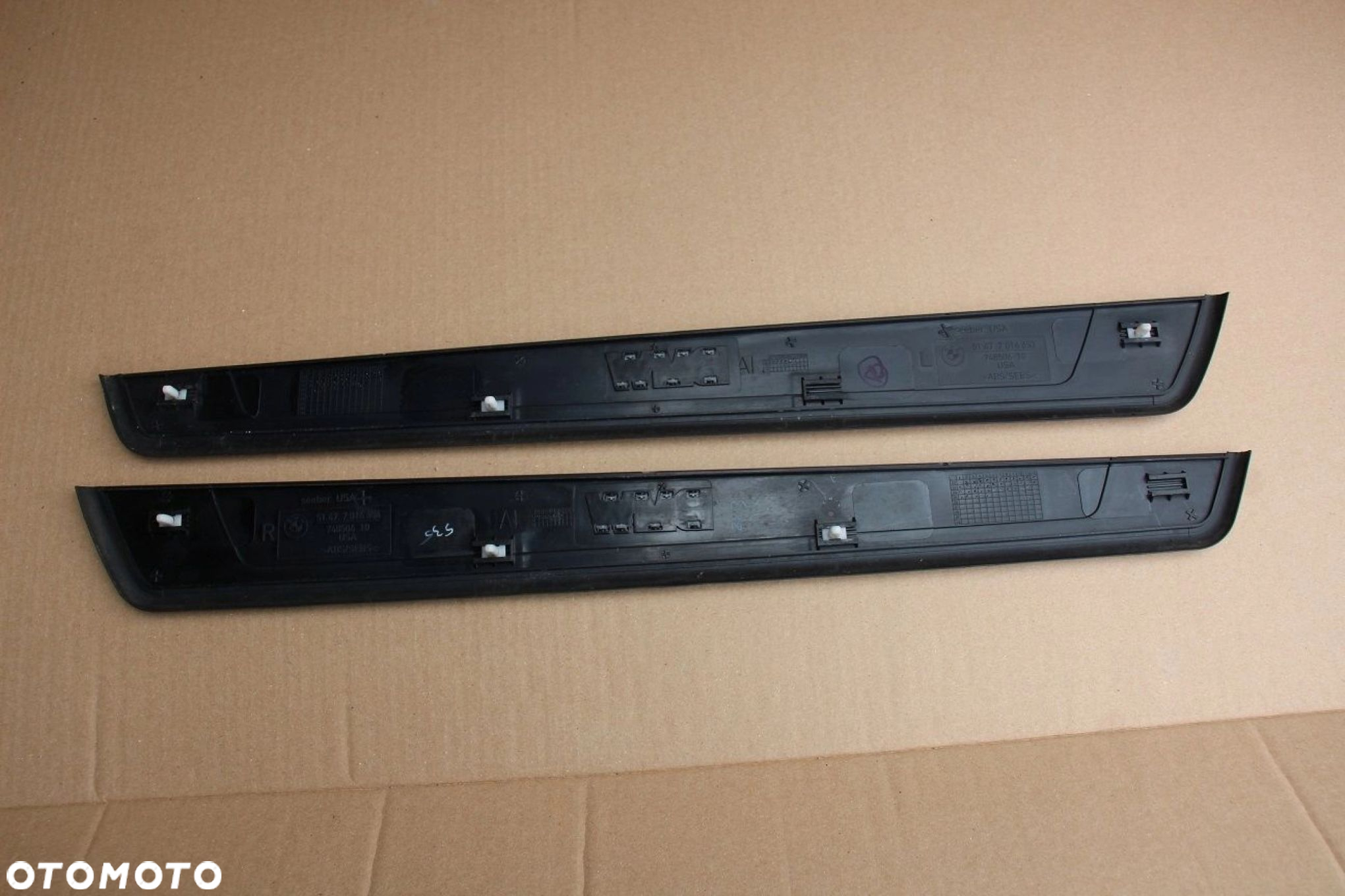Listwy na progi progowe BMW e85 z4 oryginalne 7016653 7016654 czarne - 5