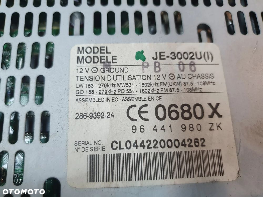 Radio samochodowe CITROEN C5 Sedan 1. seria NAVIGACJA 96441980ZK - 2