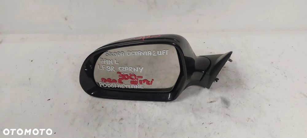 .  LUSTERKO ELEKTRYCZNE SKODA OCTAVIA 2 LIFT LEWE 7PIN LF9R CZARNY !BRAK KOSTKI! !PODŚWIETLANE! - 3