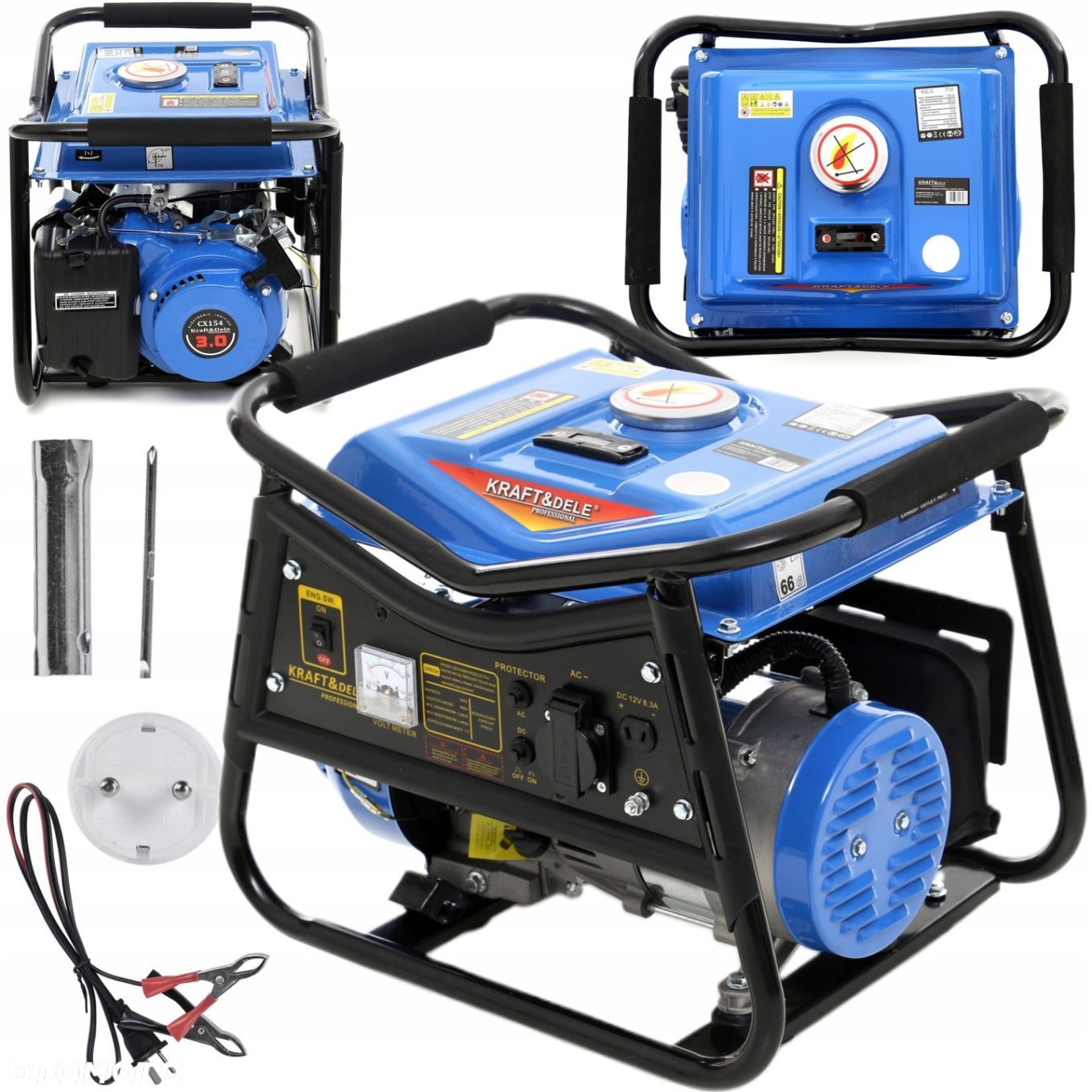 AGREGAT PRĄDOTWÓRCZY GENERATOR PRĄDU PRZENOŚNY JEDNOFAZOWY 1500W 230V KD140 - 1