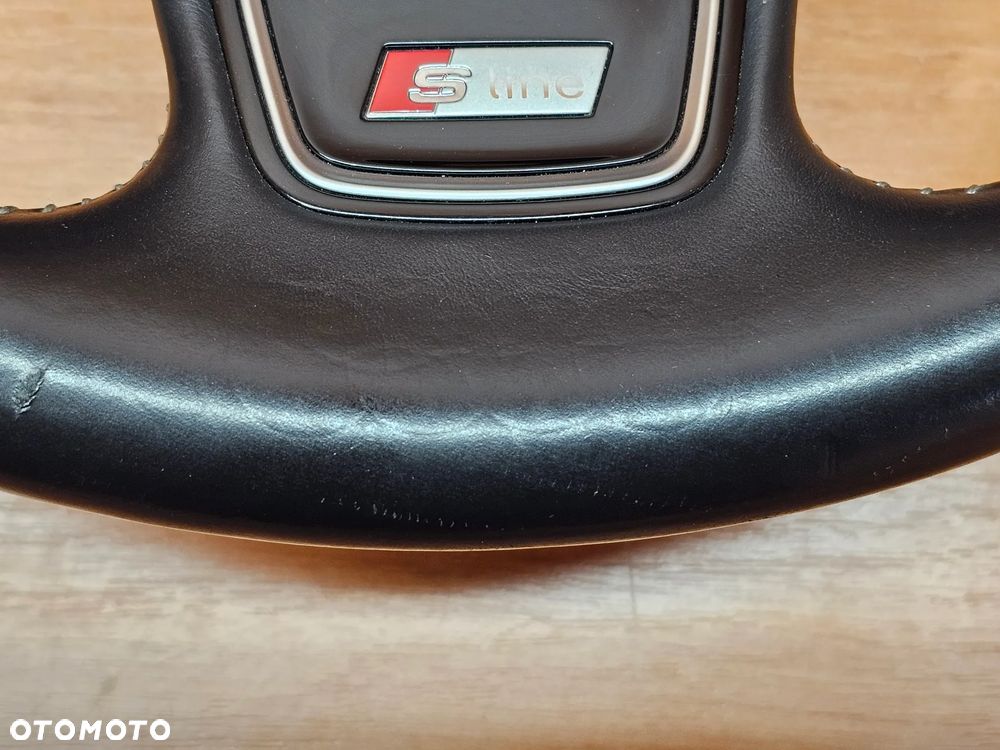 KIEROWNICA SKÓRA SKÓZANA AUDI A4 B8 S-LINE Z ŁOPATKAMI - 5