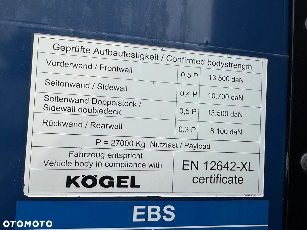 Kögel Mega 2,90-3,00m, 435/50R19,5, SAF!! - 30