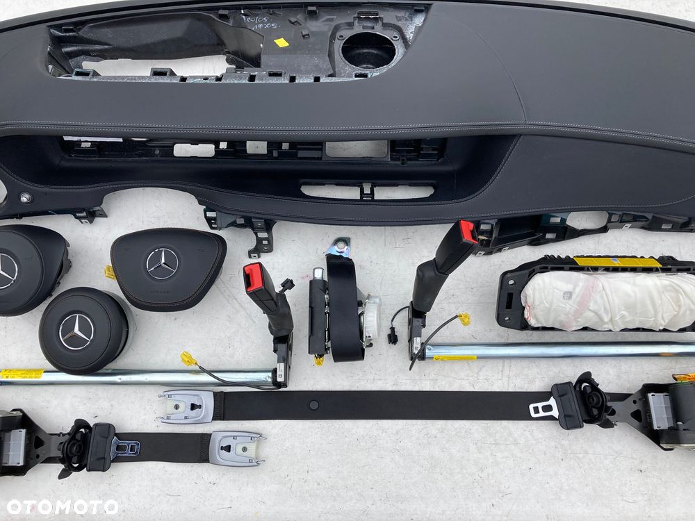 MERCEDES S W217 W222 DASHBOARD DESKA KONSOLA KOKPIT PULPIT PÓŁKA PARAPET PODUSZKI AIRBAG PASY PAS KURTYNA CURTAIN SEAT BELT Raz2 - 14