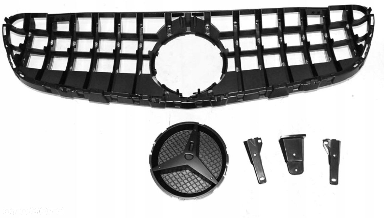 Atrapa Grill Kratka Tuning Black Avantgarde Amg GT-R Mercedes Glc x 253 c - 3