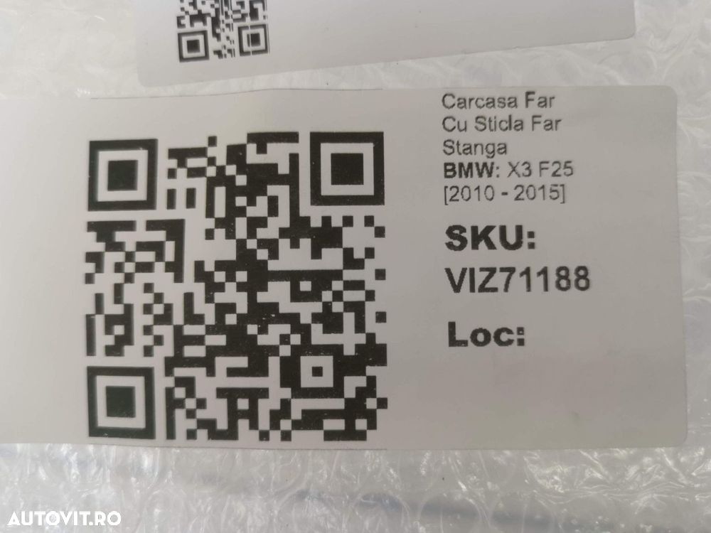 Carcasa Far Cu Sticla Far Stanga BMW X3 F25 2010 2011 2012 2013 2014 2 - 8