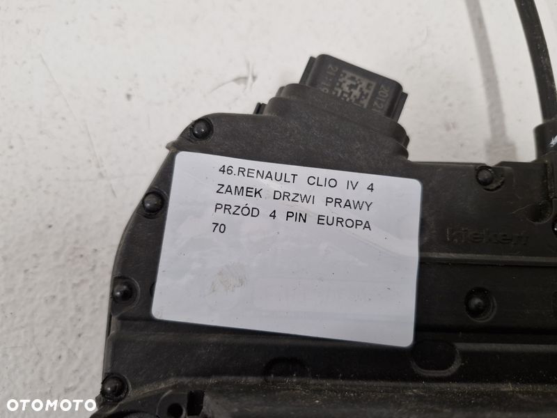 renault clio iv 4 zamek drzwi prawy przó 4 pin europa - 5