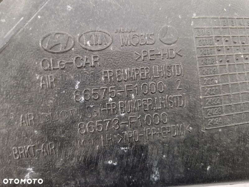KIA SPORTAGE IV 4 KIEROWNICA PROWADNICA DOLOT POWIETRZA LEWY PRZÓD PRZEDNIA 86575-F1000 - 7