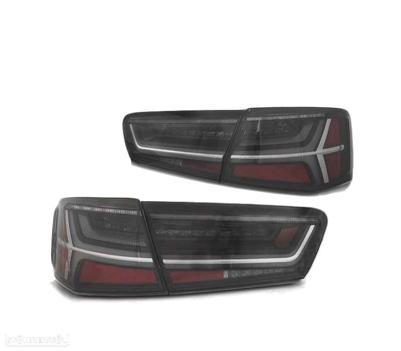 FAROLINS TRASEIROS LED PARA AUDI A6 C7 11-14 FUMADO - 3