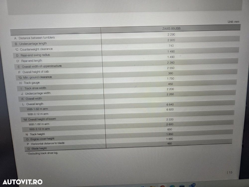Hitachi ZX85, 2021, 4.054h, LAMA nivilare, CUPLA RAPIDA HIDRAULICA+2 CUPE EXCAVARE NOI+CUPA TALUZ NEINCILNABILA noua, senile pad cauciuc 80% ok, inst picon, Aer cond, camera spate, ridica 4t, revizia facuta, posibilitate leasing 4 ani-PROMOTIE 56.900 EUR+Tva - 28