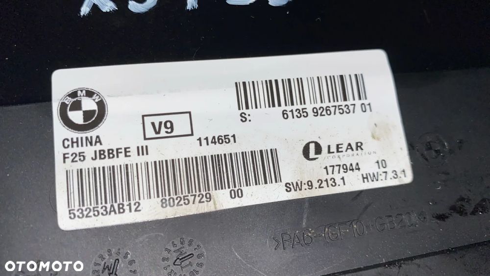 MODUŁ STEROWNIK KOMFORTU BMW X3 F25 9267537 - 5