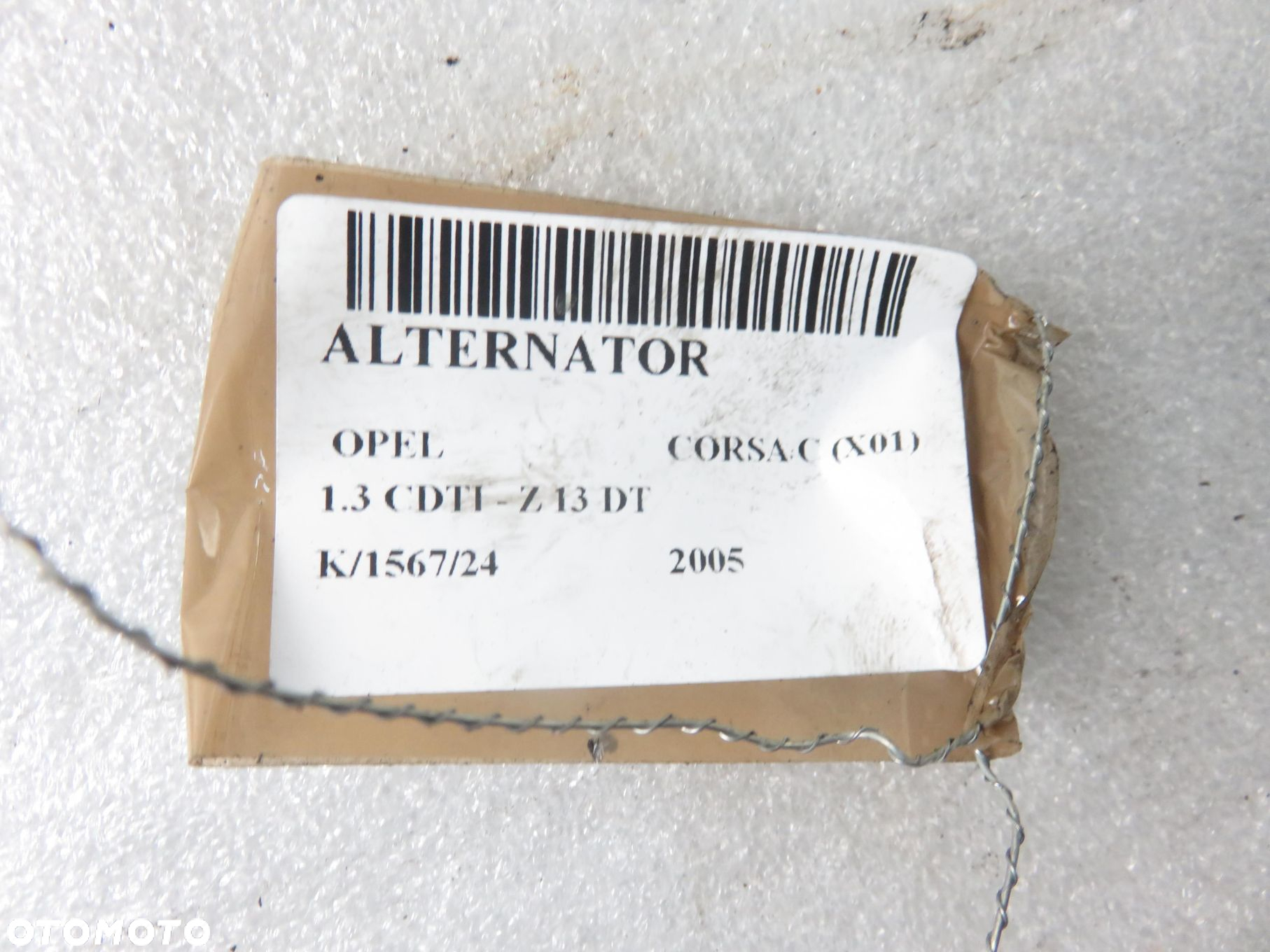 ALTERNATOR OPEL CORSA C (X01) 1.3 CDTI - Z 13 DT 13117279YQ - 7