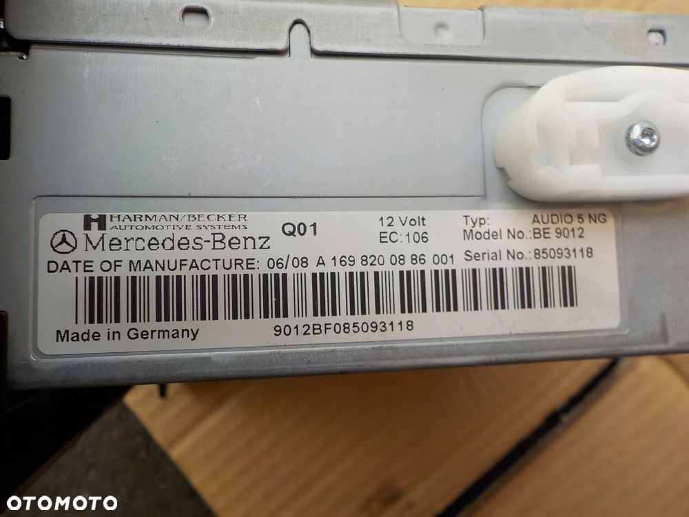 radio cd mercedes w169 A1698200886 - 2
