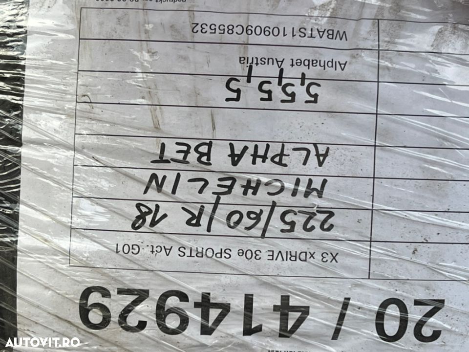 vând jante originale BMW X3 G01 pe 18” cu anvelope de iarnă - 10