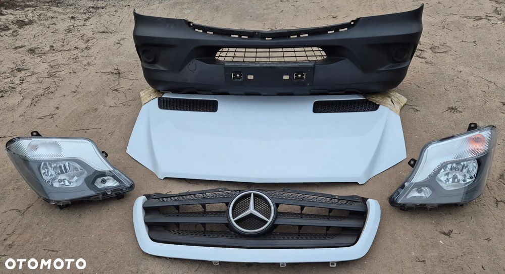 Kompletny Przód Mercedes Sprinter 906 Lift Maska Zderzak Błotniki Lampy Grill Wzmocnienie Belka Chłodnice - 5