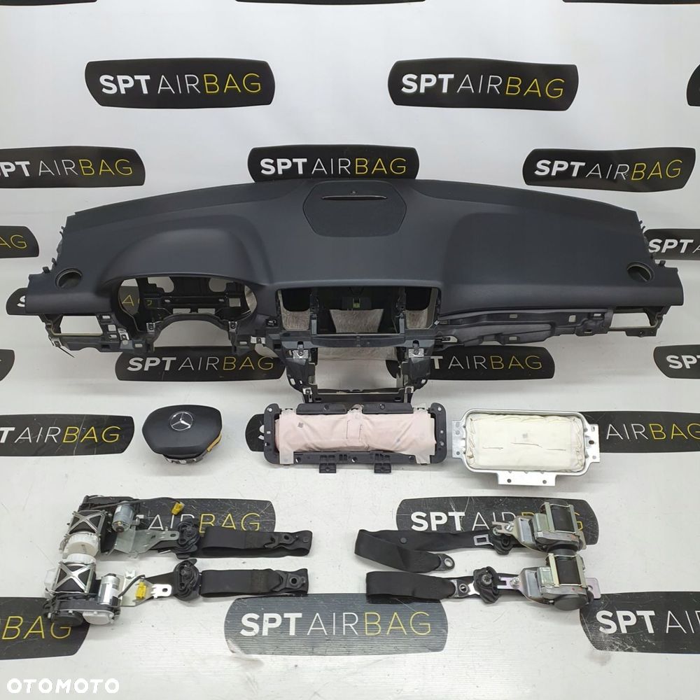 MERCEDES ML X166 DESKA ROZDZIELCZA KONSOLA KOKPIT PULPIT PODUSZKI AIRBAG AIR BAG PASY KIT SET - 2
