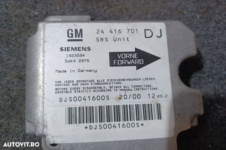 Calculator airbag 24416701 1923594 Opel Vectra B [facelift] [1999 - 2 - 4