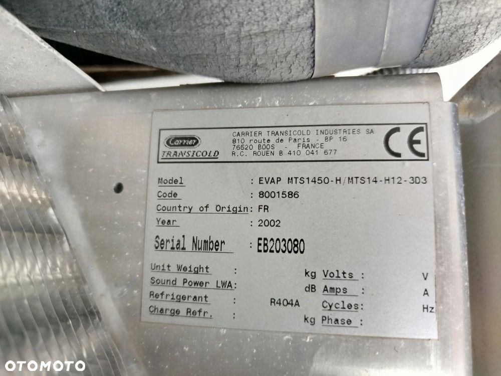 AGREGAT CHŁODNICZY CARRIER EVAP MTS1450-H MTS14-H12-3D3 - 6