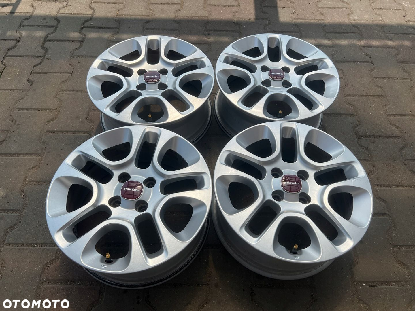 KOMPLET FELG FELGI ALU FIAT PANDA 15 4X98 ET35 NOWY MODEL ORYGINALNE - 2