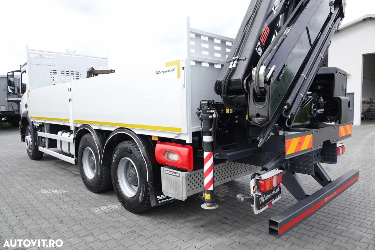 Mercedes-Benz AROCS 2640/ 6x4 / TRANSMISIE - 6,5 M / HDS HIAB 158 DS-4 / extensie: 12,5 M / EURO 6 / RADIOCOMANDĂ / ROTATOR / FURCI / 2020 - 11
