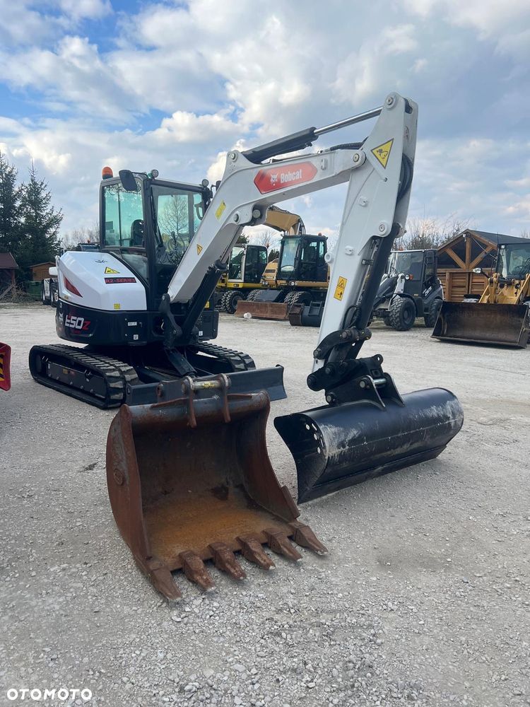 Bobcat Minikoparka Bobcat e50Z 5ton e55 e60 Cat 303.5 304  305 3xłyżki Ramię LOONG dodatkowe linie hydr wyjścia AUX1 + 2 przeciw waga MAX-dociążenie gąsienice 85% od nowości 1 właściciel z Niemiec Auto IDLEE po serwisie Widły wiertnica grabie i inne za dopłatą Szybkozłącze hydr Miller łyżka przedsiębierna Pług  Kubota Takeuchi Jcb - 38