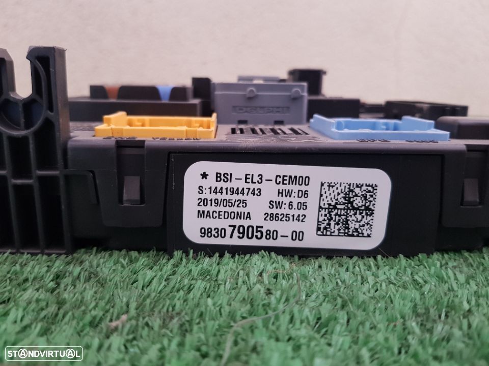 Caixa Fusíveis/BSI Peugeot 308 / 3008 / 5008 / Citroen C3 / Jumpy 1.5 BlueHdi 2019 Ref. 9830790580 - 3