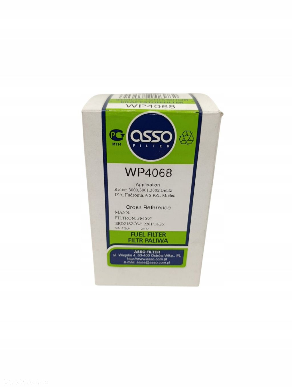ASSO WP-4068 FILTR PALIWA ROBUR DEUTZ IFA FADROMA PM807 2201/10/Bx - 2