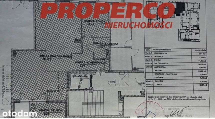 Apartament 3 pokoje, o pow.119,62 m2, Ślichowice
