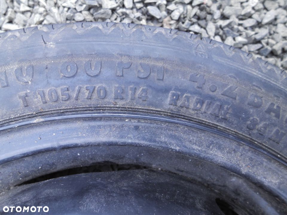 VW POLO III 6N ORYGINALNE KOŁO DOJAZDOWE R14 4x100 ZAPASOWE DOJAZDÓWKA 14" 105/70/R14 CONTINENTAL - 2