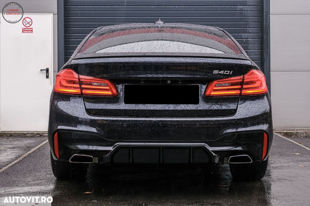 Difuzor Bara Spate BMW Seria 5 G30 G31 (2017+) M5 Design Negru Lucios- livrare gratuita - 18