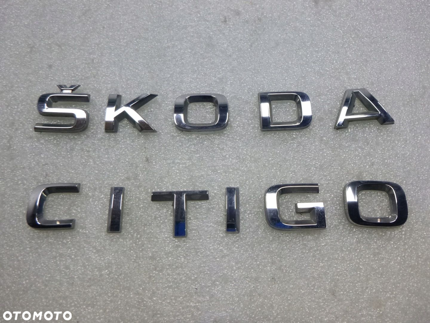 SKODA CITIGO NAPIS LOGO EMBLEMAT LITERA LITERY CHROM - 2