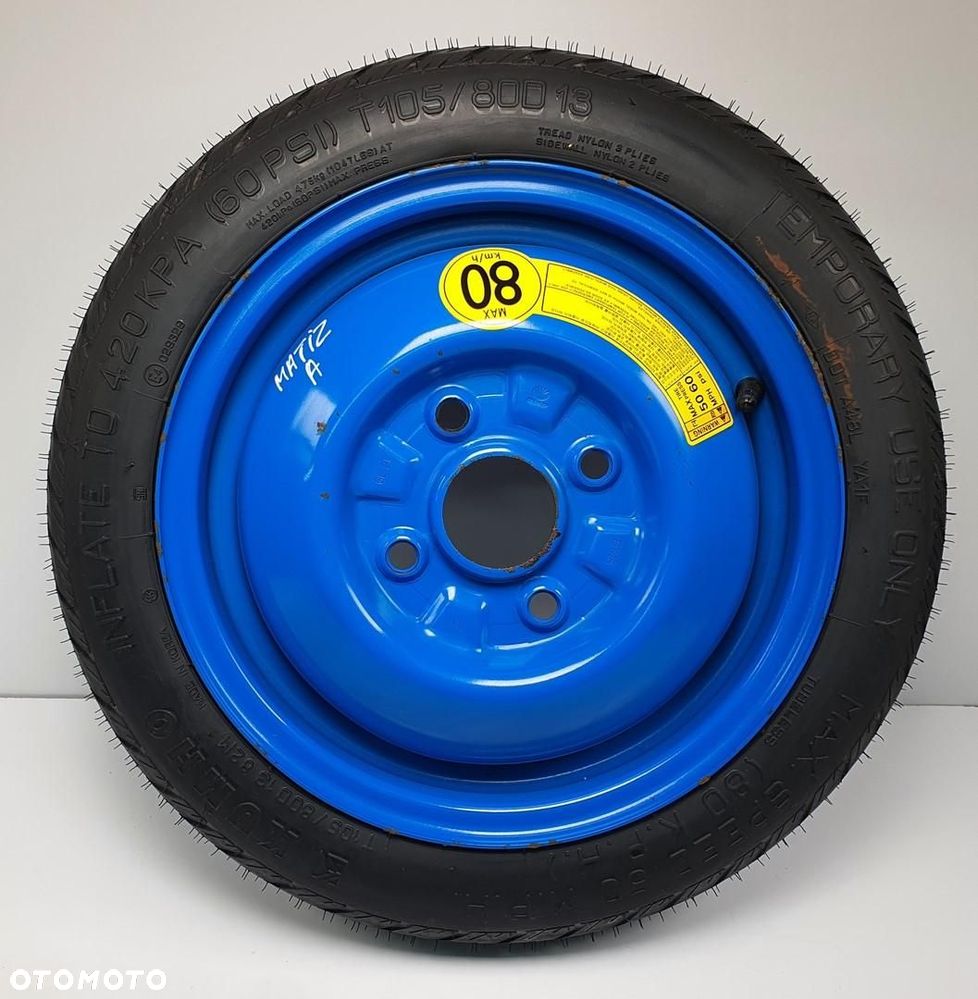 KOŁO ZAPASOWE DOJAZDOWE 105/80/R13 ET45 CHEVROLET MATIZ II - 1