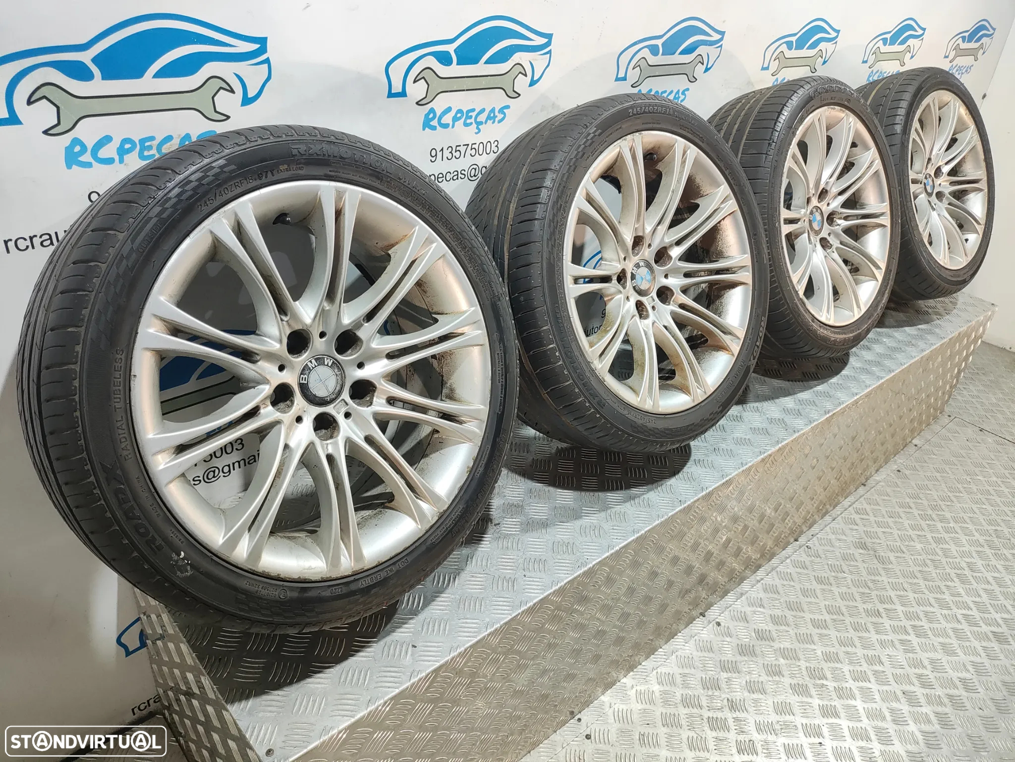 JANTES ORIGINAIS BMW SERIE 5 E60 E61 PACK M STYLE 135M 18 POLEGADAS 8J ET20 5X120 - 9