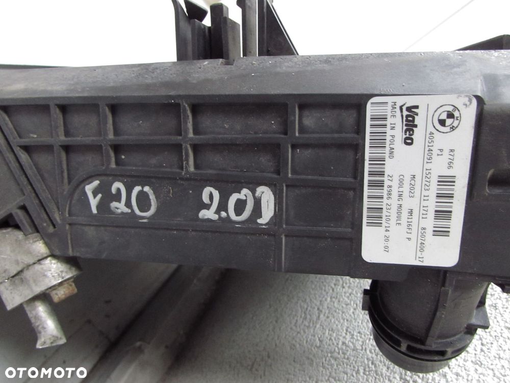 BMW SERII 1 F20 F21 2.0D 11-19 KOMPLET CHLODNIC INTERCOOLER WENTYLATOR 8507400 - 11